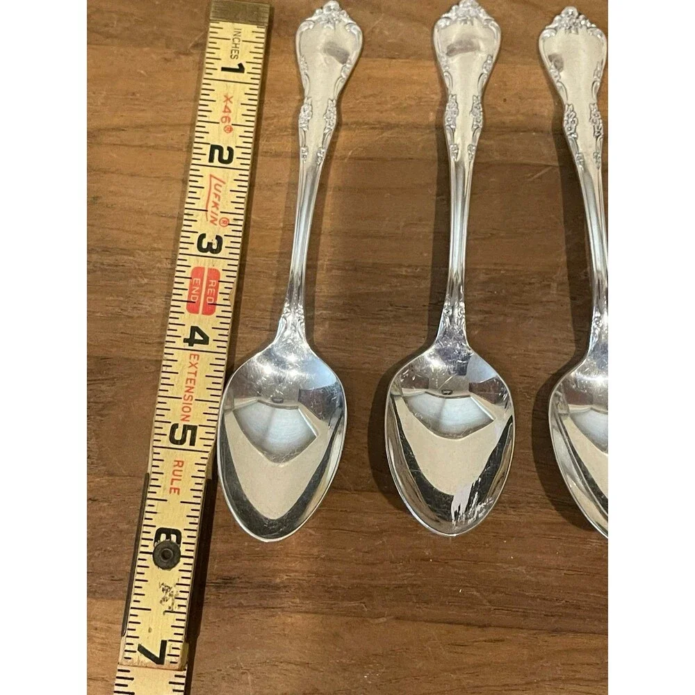6 Silver-plated FREDERICKSBURG cereal spoons